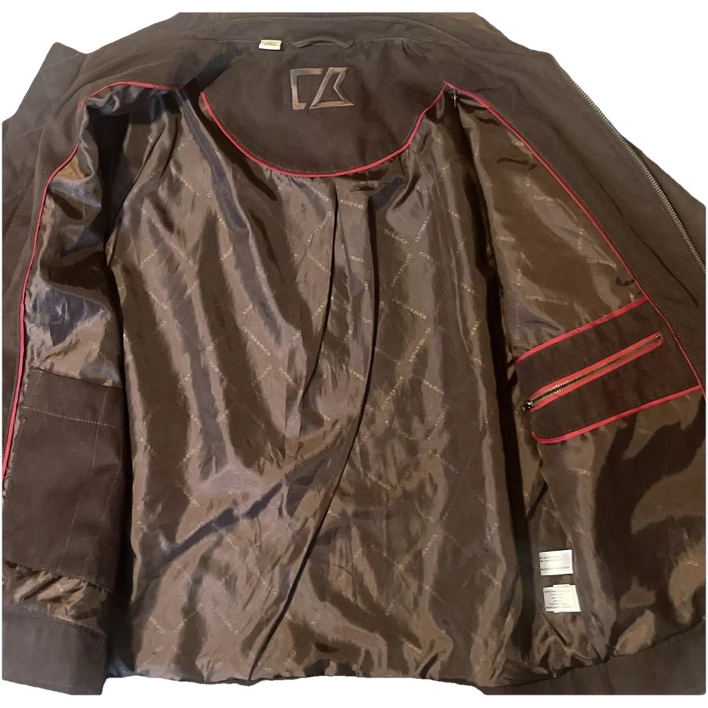 University Of Minnesota Brown Suede Jacket CUTTER & BUCK embroidered Size S - Picture 6 of 12